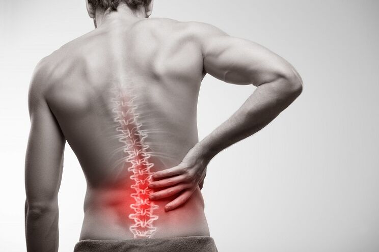 back pain in the lower back